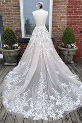 Floor Length Wedding Dress with Appliques
